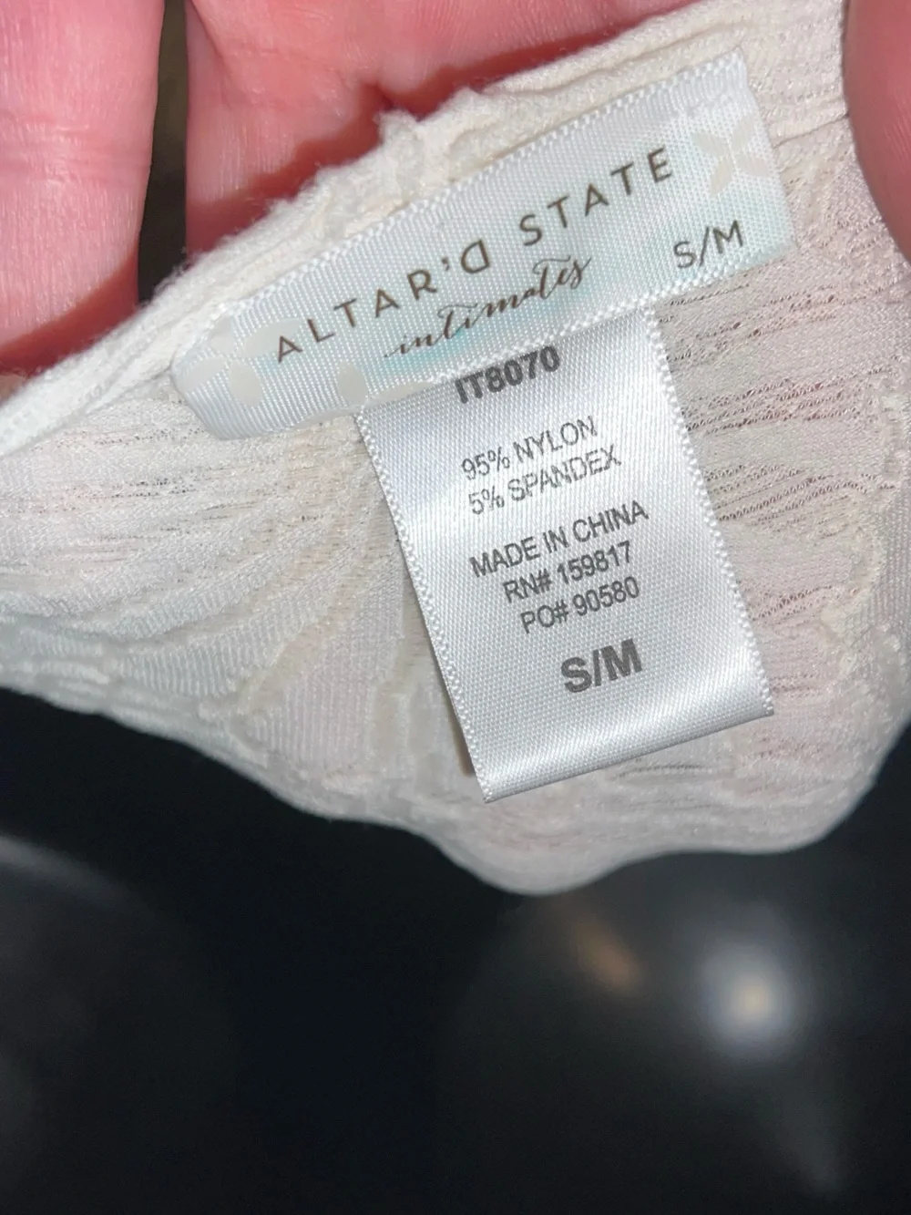Altar'd State Intimate Blaire Seamless Cream Floral Square Neck Tank Size S/M - Picture 7 of 7